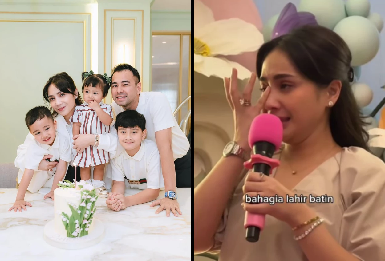 Tangis nagita slavina pecah saat beri sambutan di ulang tahun baby lily yang ke satu tahun