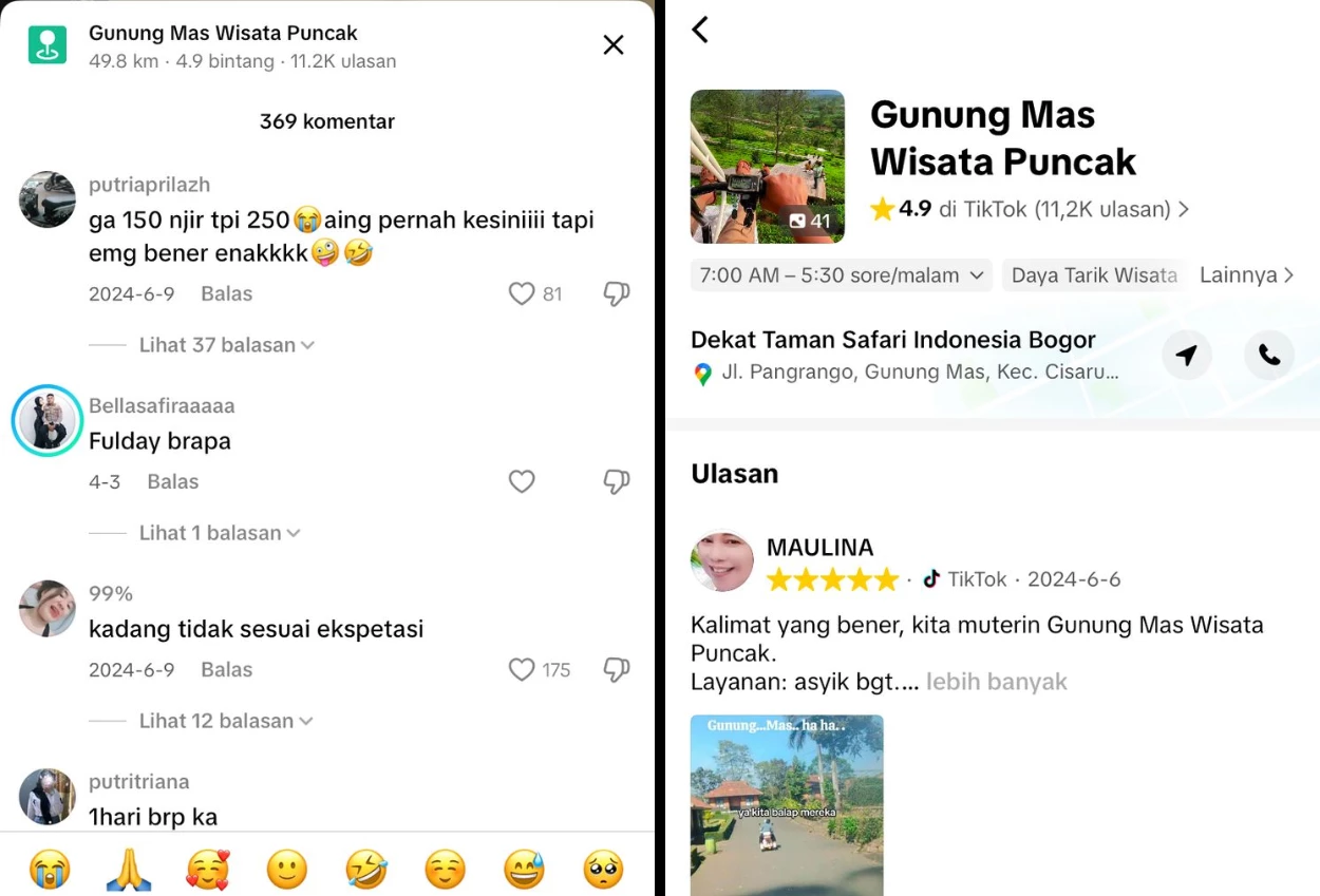 Tiktok luncurkan fitur ulasan lokasi, saingan baru google maps