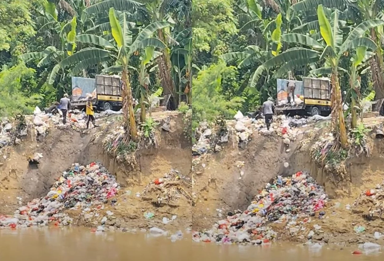 Truk sampah terekam buang sampah ke kali bekasi, diduga sudah 10 tahun