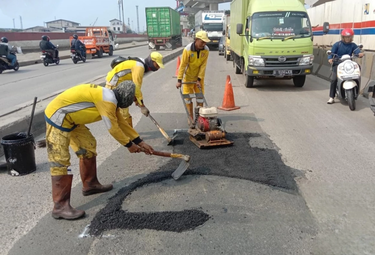 4.235 titik jalan rusak di jakarta utara diperbaiki dalam 4 bulan