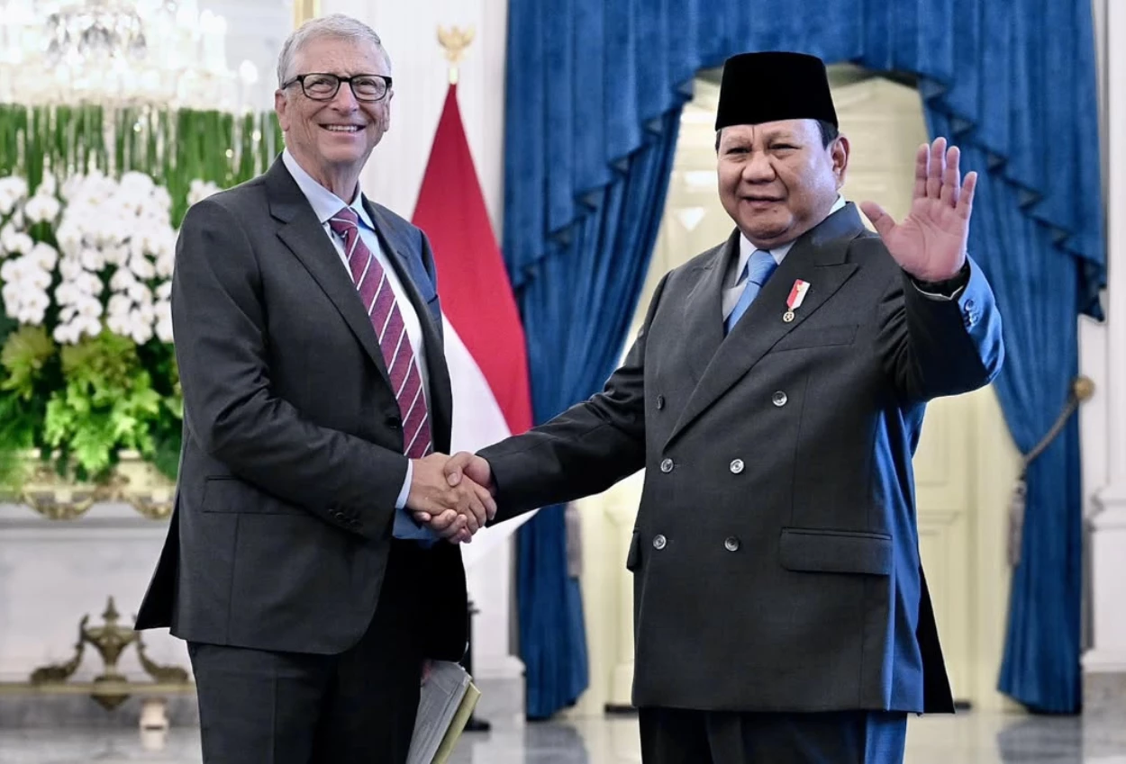 Bill gates tiba di istana, disambut langsung oleh presiden prabowo