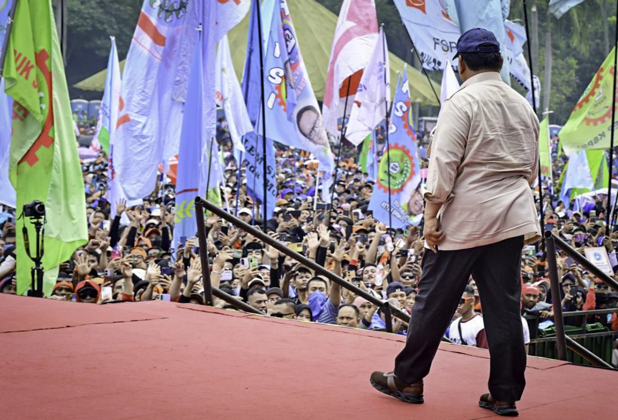 Disambut tawa buruh, prabowo singgung kekalahannya di 4 pilpres gue kalah, lu ketawa