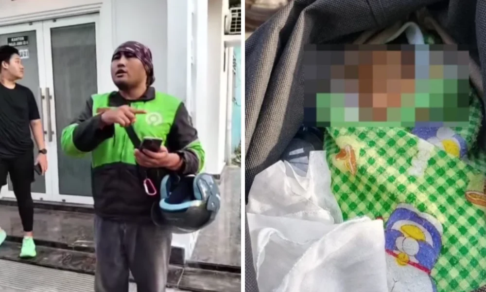 Driver ojol di medan antarkan paket tas hitam berisi bayi laki laki