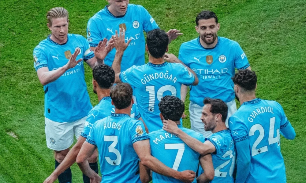 Gol spektakuler omar marmoush warnai kemenangan 3 1 man city atas bournemouth