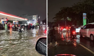Graha raya dan karang tengah lumpuh diterjang banjir