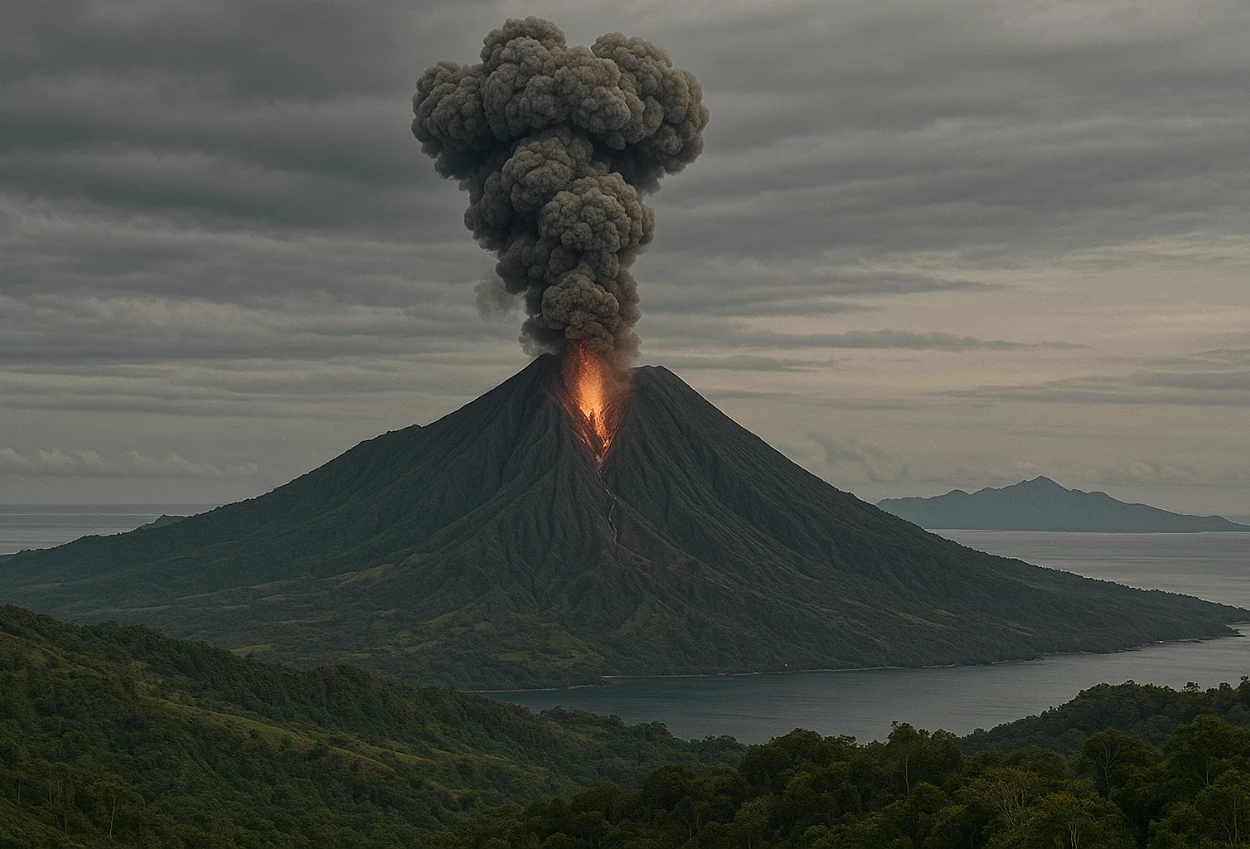 Gunung lewotobi laki laki erupsi lagi, semburkan abu vulkanik hingga 2 kilometer
