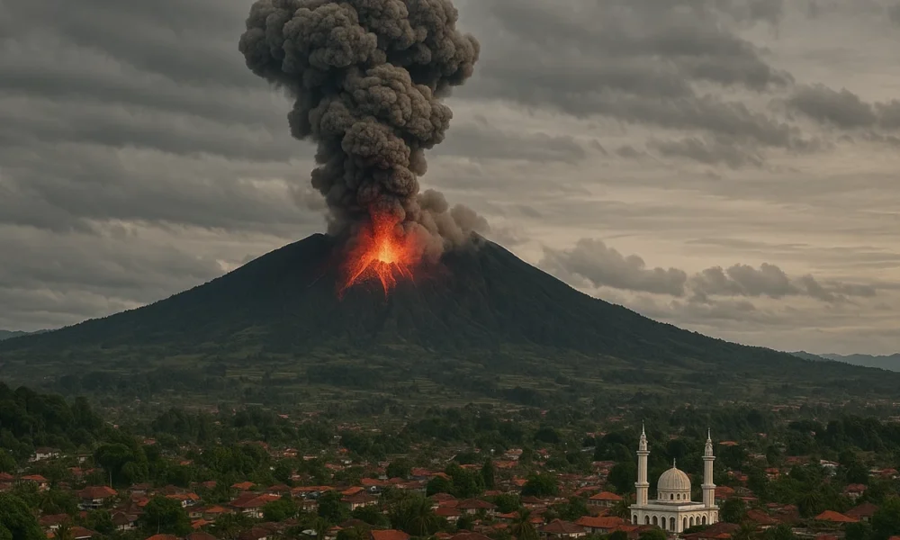 Gunung marapi erupsi dua kali dalam 10 menit, lontarkan abu vulkanik hingga 1.000 meter