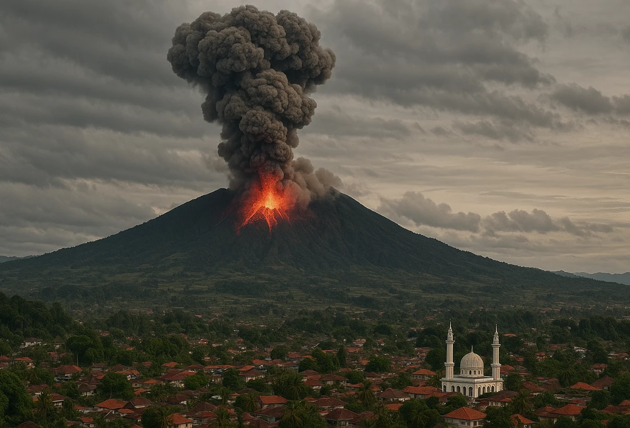 Gunung marapi erupsi dua kali dalam 10 menit, lontarkan abu vulkanik hingga 1.000 meter