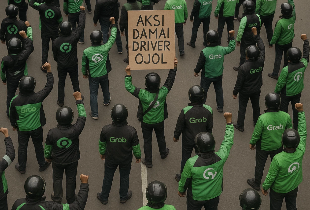 Ini lokasi yang akan didatangi ojol saat demo besok, warga diimbau cari rute alternatif!