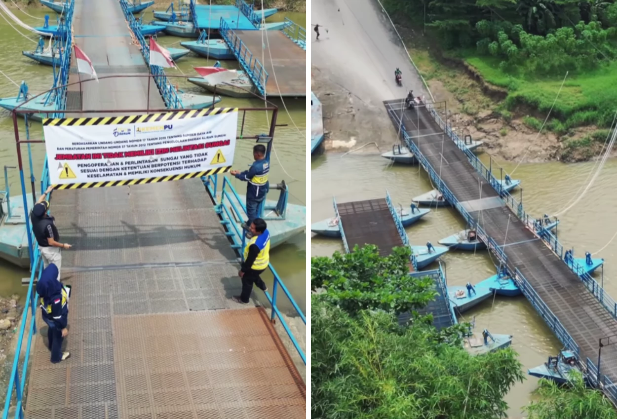 Jembatan haji endang yang dibangun dari dana pribadi disegel pemerintah