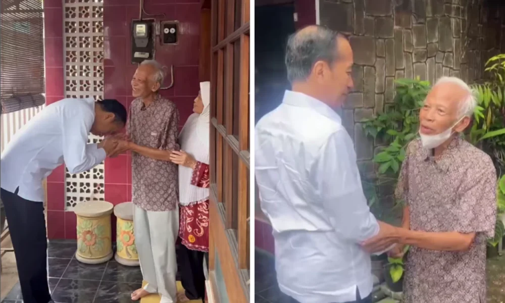 Jokowi silaturahmi ke rumah dosen pembiming saat kuliah di ugm