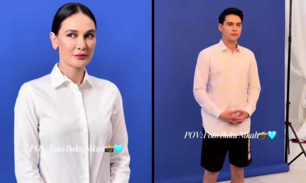Luna maya bagikan momen pemotretan buku nikah dengan maxime bouttier