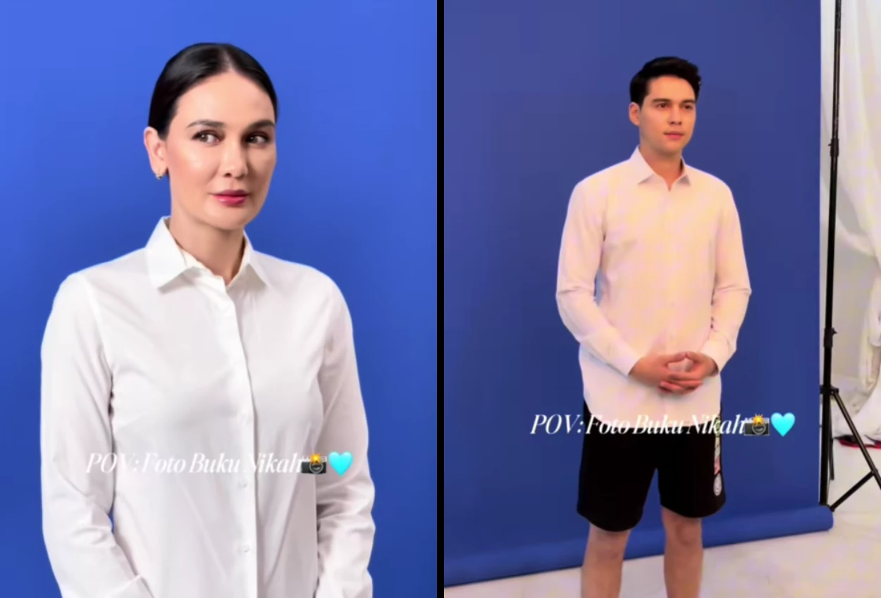 Luna maya bagikan momen pemotretan buku nikah dengan maxime bouttier