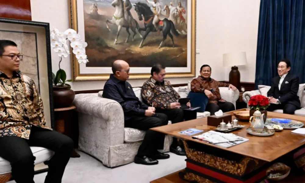 Presiden prabowo sambut kunjungan utusan khusus pm jepang fumio kishida di kertanegara