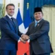Presiden prancis emmanuel macron dan presiden ri prabowo subianto