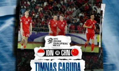 Tiket timnas indonesia vs china dijual hari ini! harga mulai rp300 ribu hingga rp1,75 juta