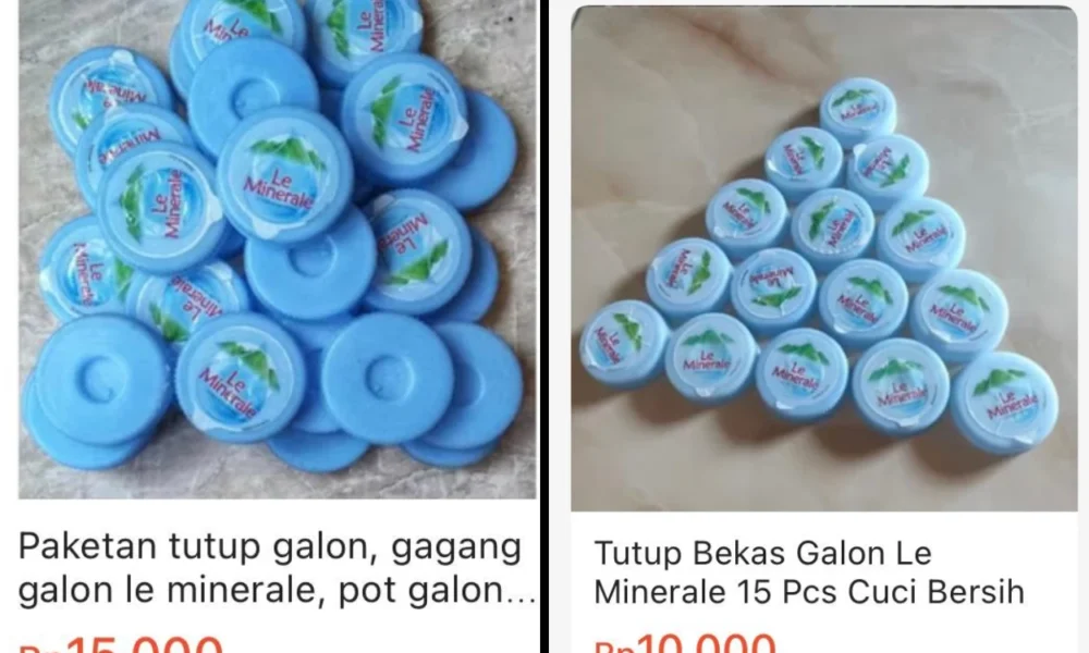 Tutup galon le minerale dijual bebas di e commerce di tengah kasus pemalsuan air