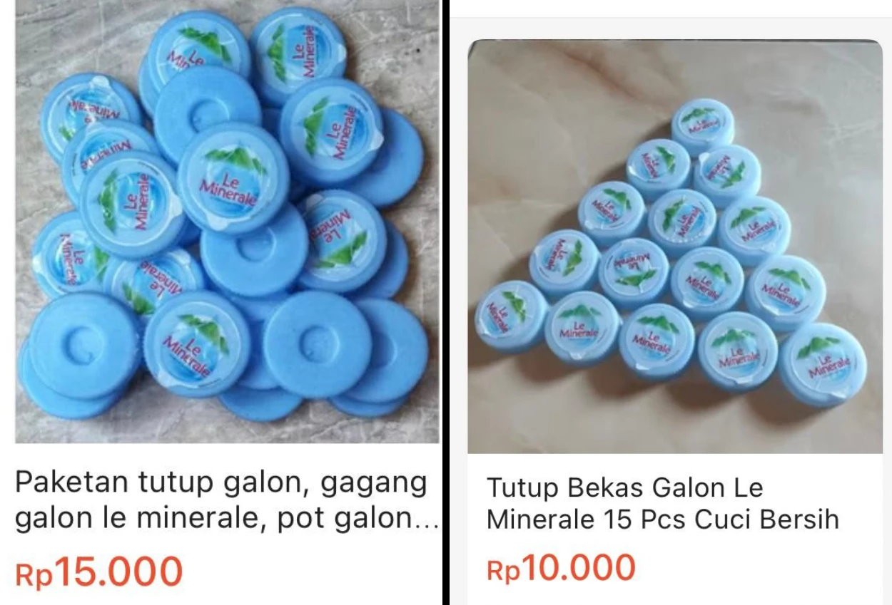 Tutup galon le minerale dijual bebas di e commerce di tengah kasus pemalsuan air