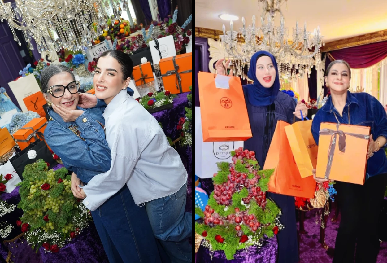 Ultah tasya dan tasyi dirayakan mewah, bu ala beri cincin blue diamond