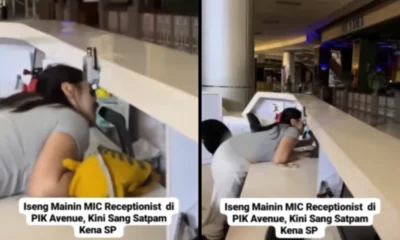 Viral! pengunjung gunakan mic resepsionis demi konten, satpam diduga kena sp