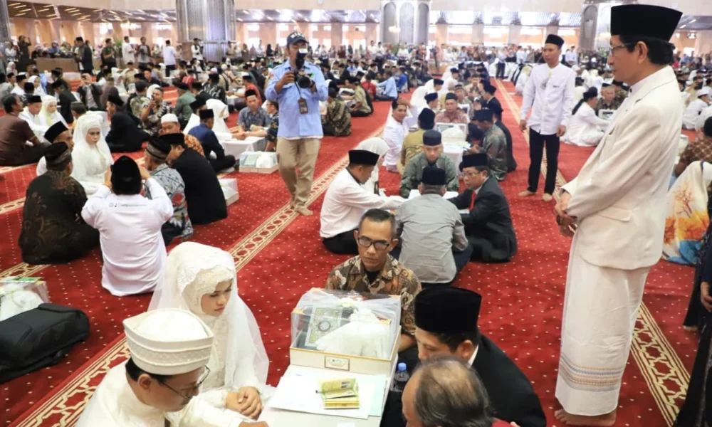 100 pasangan ikut nikah massal kemenag di masjid istiqlal
