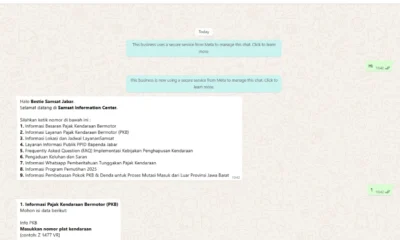 Cara mudah cek pajak kendaraan lewat whatsapp