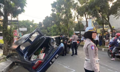 Diduga mengantuk, kecelakaan di bogor tewaskan 1 pengemudi mobil