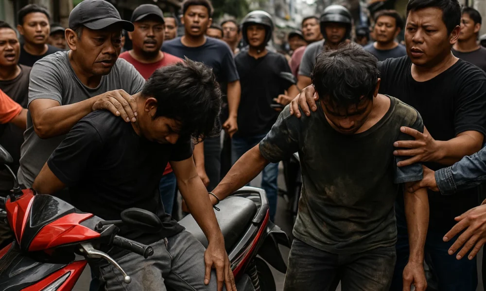 Dua pelaku curanmor di petamburan babak belur dihajar warga