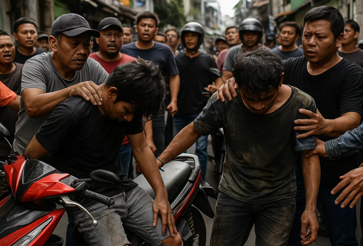 Dua pelaku curanmor di petamburan babak belur dihajar warga