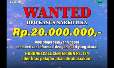 Gelar sayembara, bnn beri 20 juta kepada masyarakat yang bisa berikan informasi 10 dpo narkoba