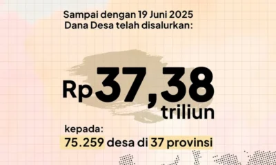 Hingga juni 2025, kemenkeu telah salurkan dana desa sebesar rp37,38 triliun