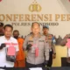 Kapolres wonosobo, akbp m. akbar bantilan dalam konferensi pers di polres wonosobo, senin (26)