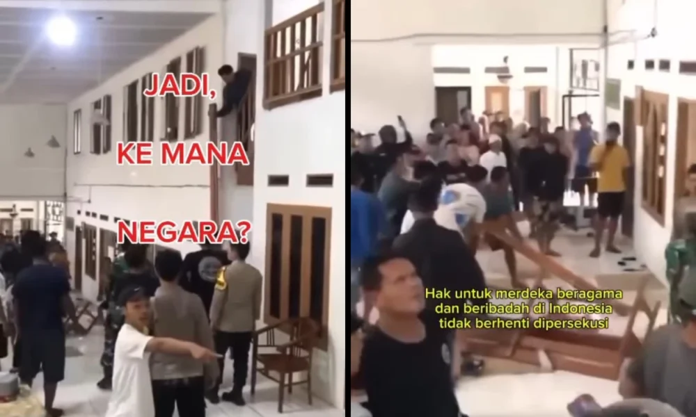Kegiatan retret pelajar kristen di cidahu sukabumi dihentikan warga