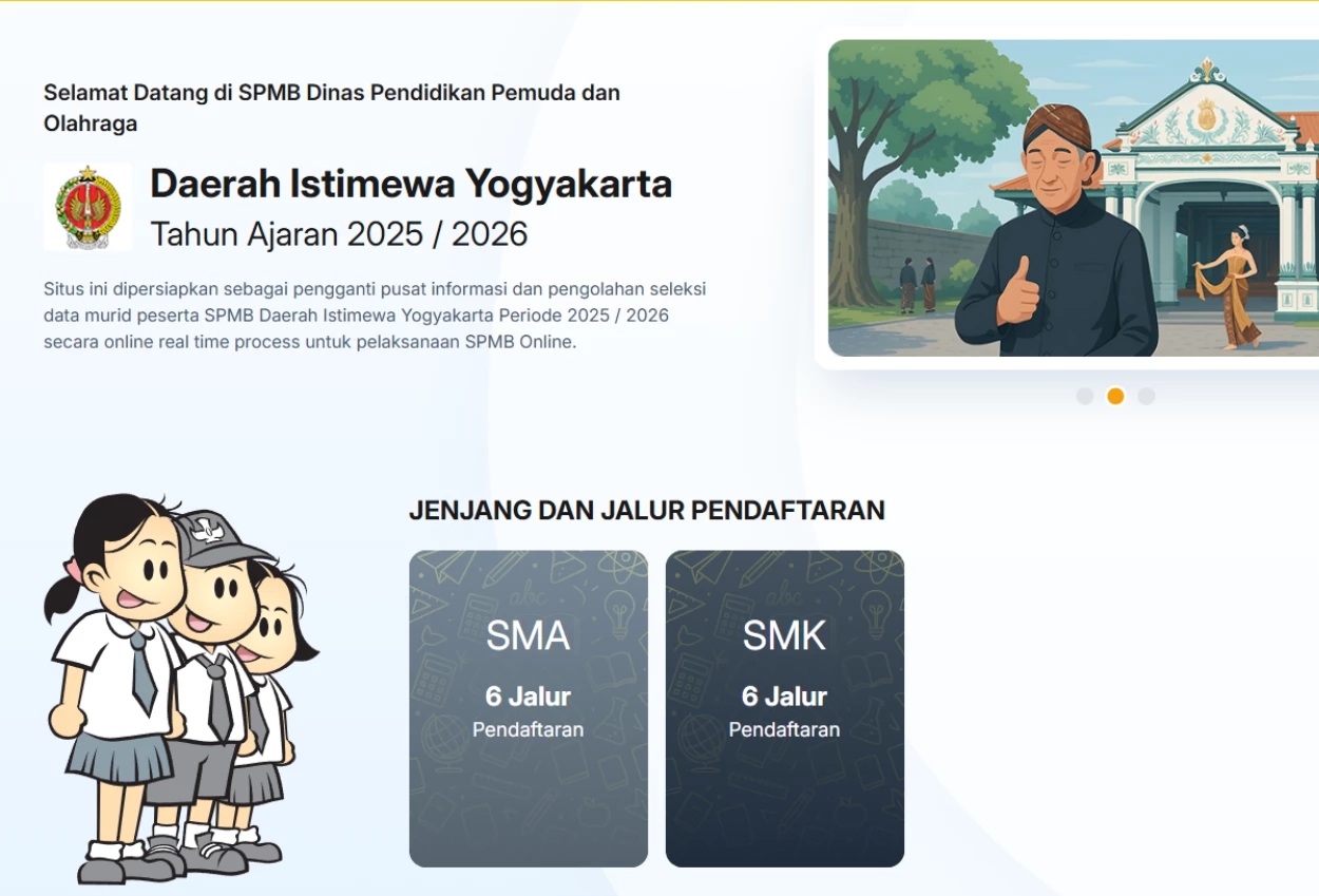 Pendaftaran spmb jogja 2025 tahap 1 resmi dibuka, cek jadwal dan syaratnya!