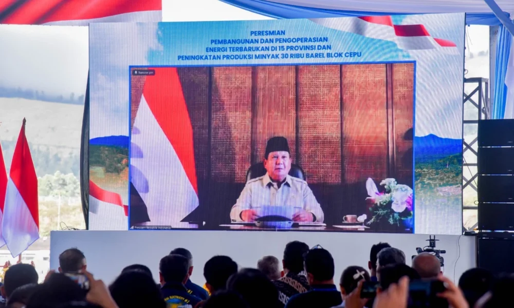 Prabowo dan bahlil luncurkan 55 proyek energi terbarukan serta tambahan produksi blok cepu