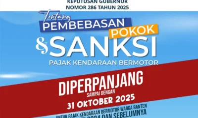 Program pemutihan pajak kendaraan di banten diperpanjang hingga oktober 2025