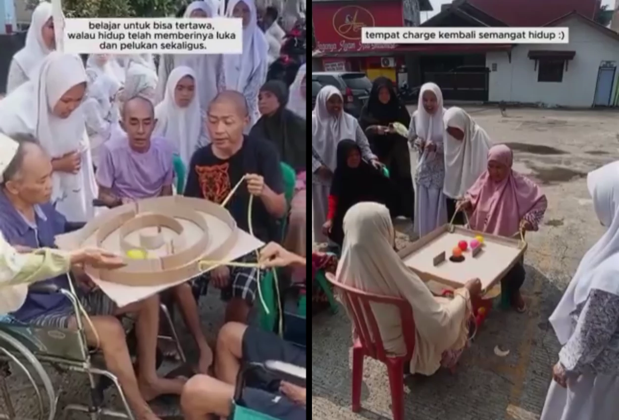 Rayakan kelulusan, smk di bekasi study tour ke panti jompo