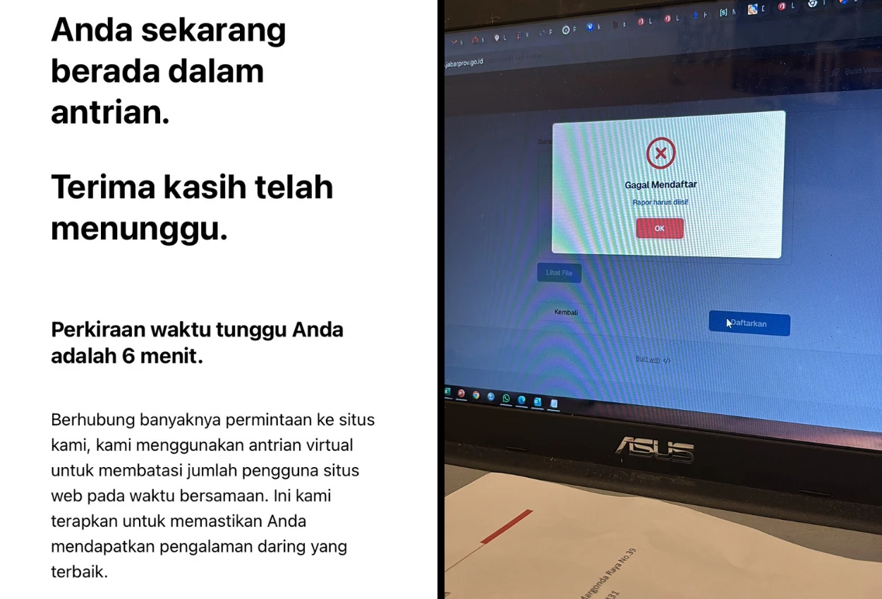 Spmb jabar tahap 1 dimulai, siswa keluhkan sulit akses laman pendaftaran
