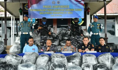 Tni al dan bea cukai gagalkan penyelundupan 81 koli ballpress ilegal dari malaysia