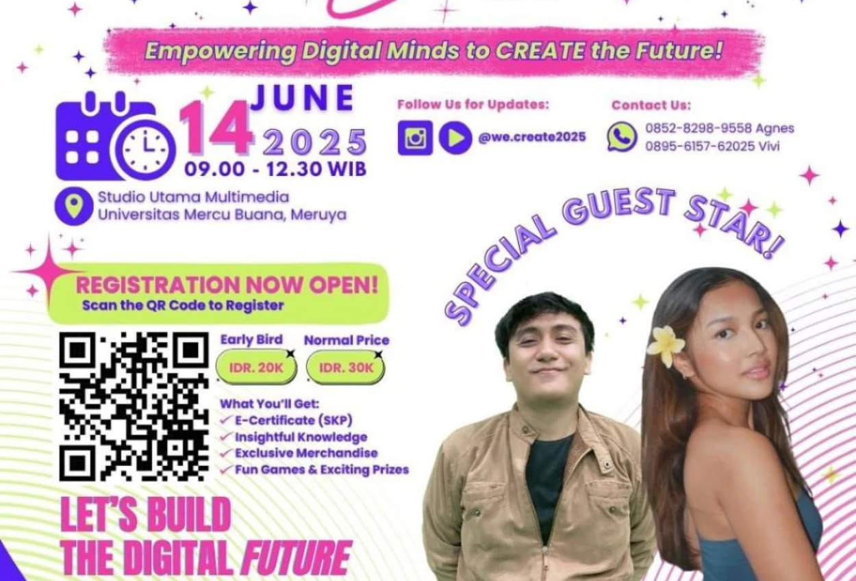 Universitas mercu buana hadirkan event c.r.e.a.t.e 2025, kupas tuntas konten digital dan affiliate marketing