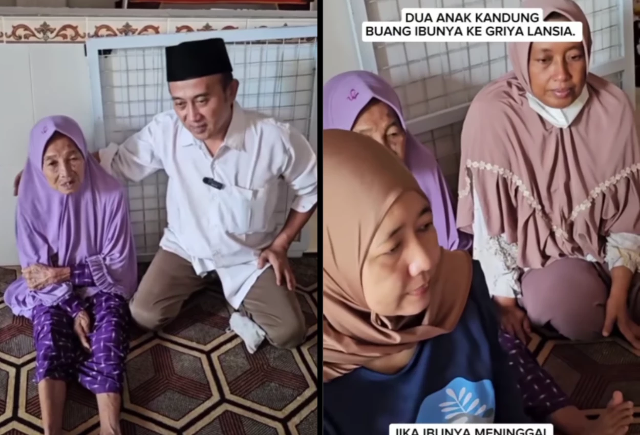 Viral! 2 anak titipkan ibu ke panti jompo, minta tak dikabari jika wafat