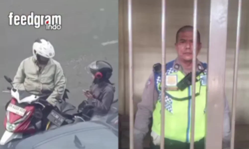 Viral! polisi di medan palak pemotor wanita