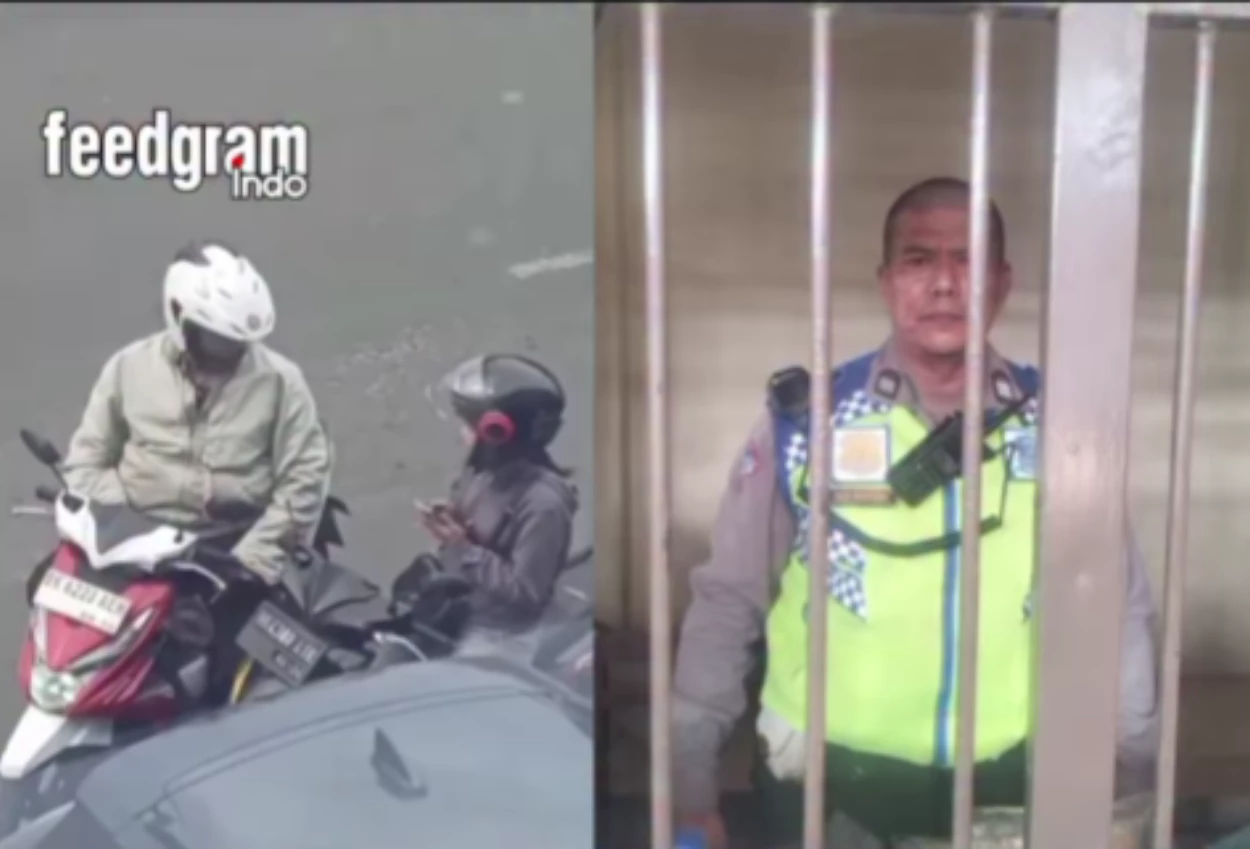 Viral! polisi di medan palak pemotor wanita