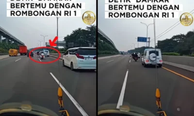Viral! rombongan presiden prabowo prioritaskan mobil damkar di jalan raya