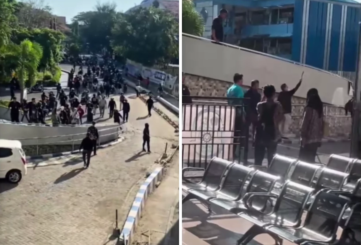 5 kampus di makassar diteror massa bertopeng bawa senjata
