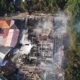 Api berhasil dipadamkan, asap masih terlihat membumbung tinggi di taman puring