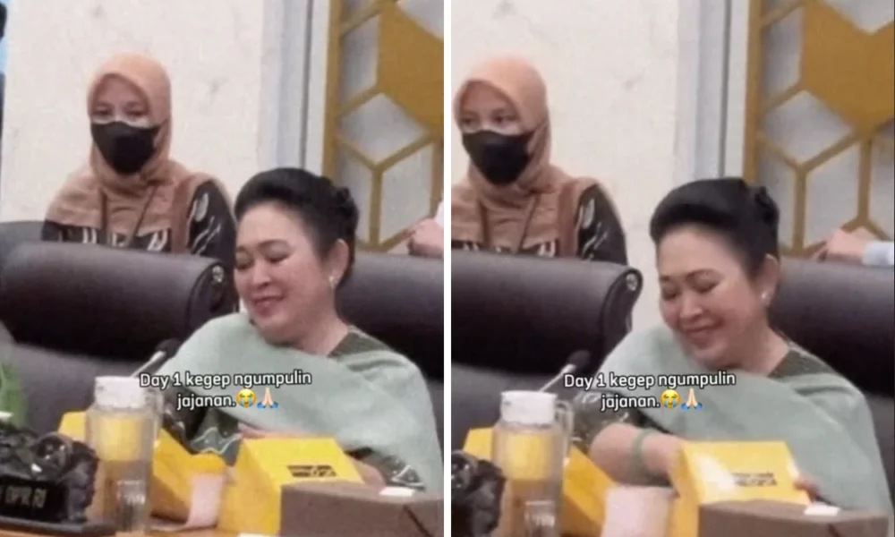 Bak emak emak lainnya, ini momen kocak titiek soeharto kumpulkan snack usai rapat