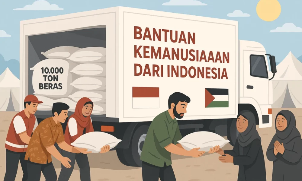 Bukan hanya doa, indonesia kirim 10 ribu ton beras ke palestina