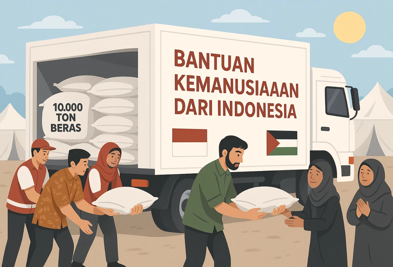Bukan hanya doa, indonesia kirim 10 ribu ton beras ke palestina