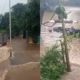 Diterjang banjir, tembok ruko di jalan aria putra ciputat jebol